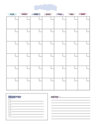 blank calendar template pdf