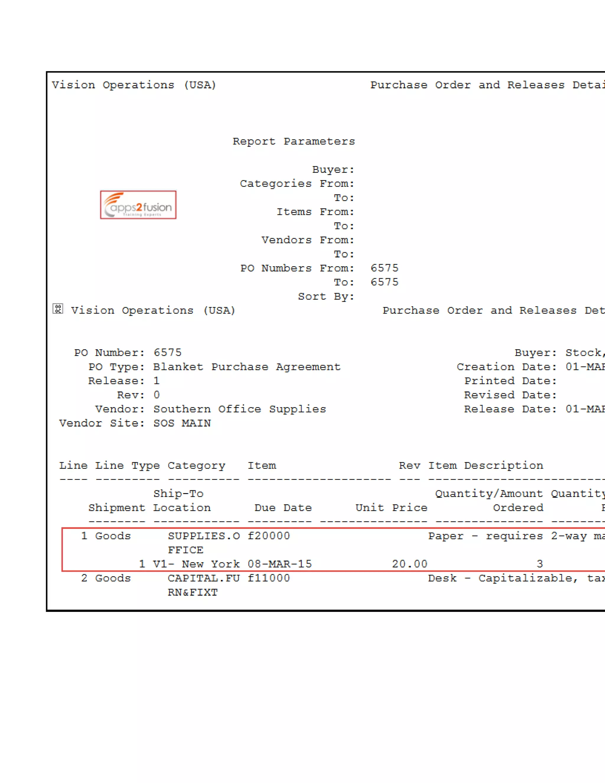 Blanket purchase agreement and blanket release in oracle r12