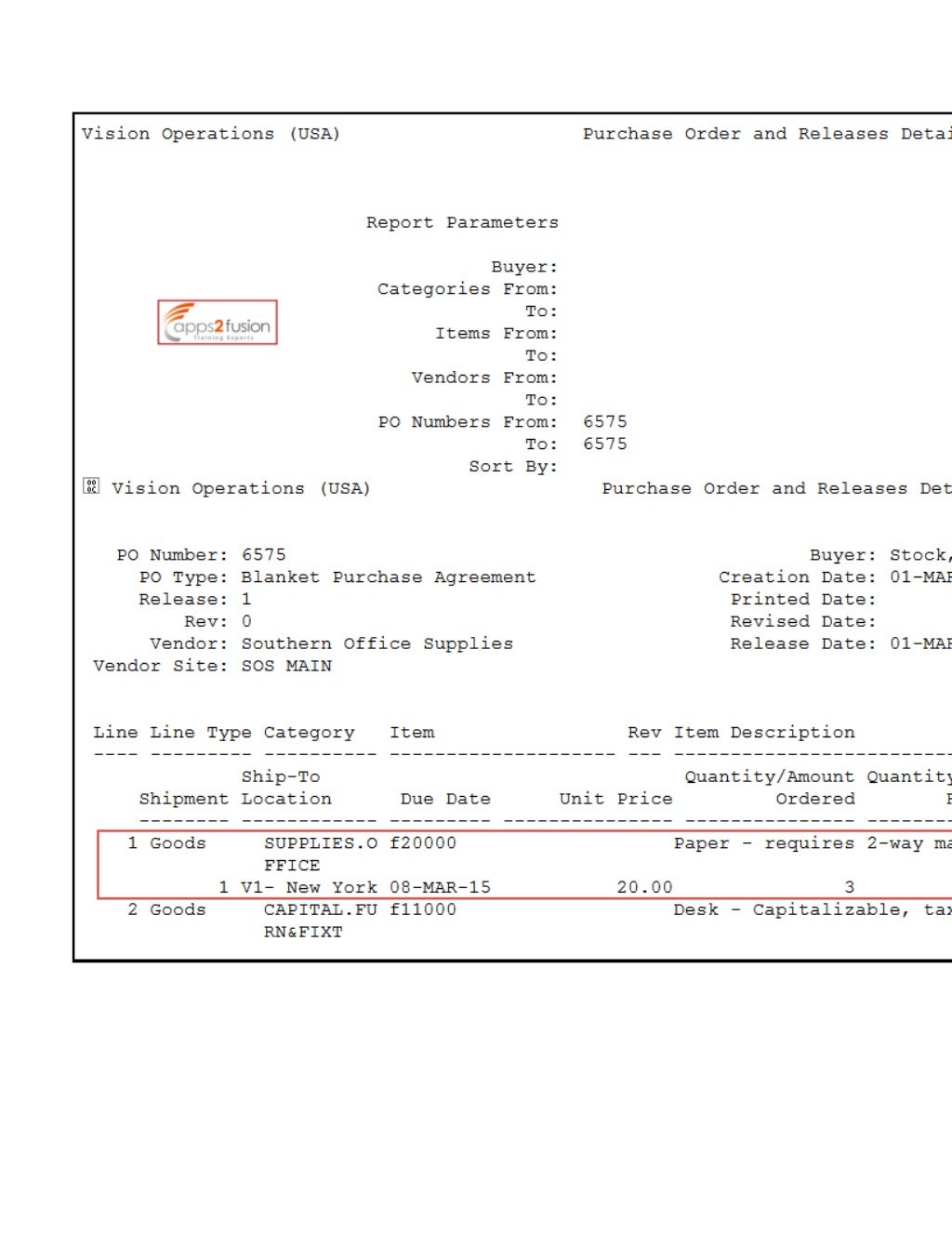 Blanket Purchase Agreement And Blanket Release In Oracle R12