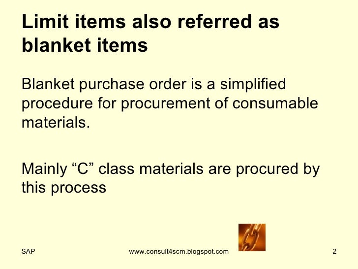 Blanket Purchase Order
