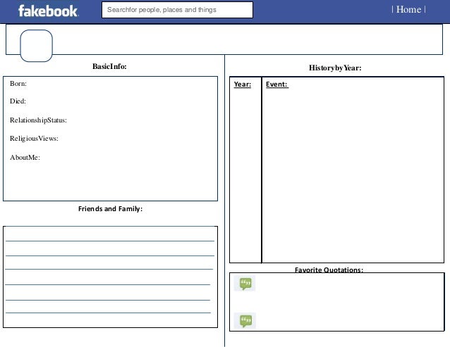 Blank fakebook