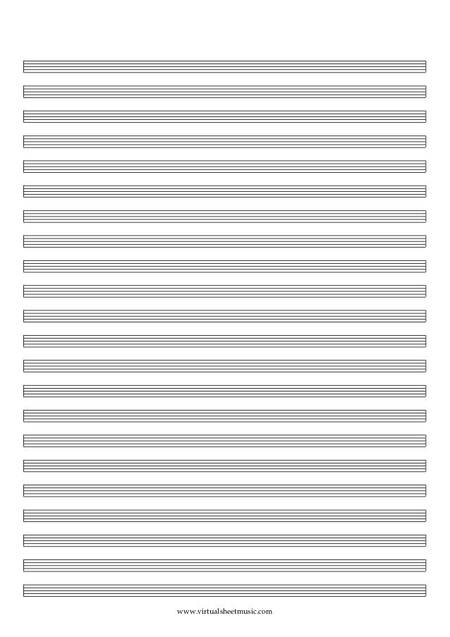 Blank sheet music