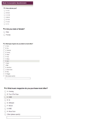 Blank Questionnaire Design