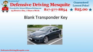 Blank Transponder Key
 