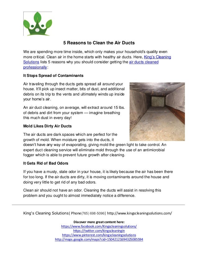 5 Reasons To Clean The Air Ducts