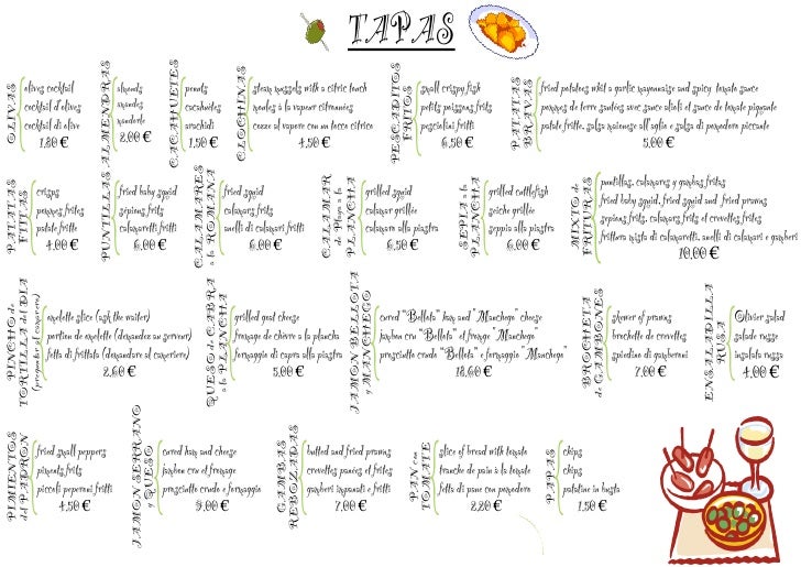 Carta del BAR restaurante Blanquita en VALENCIA