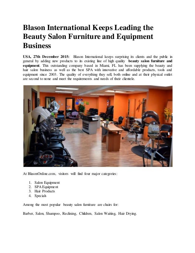 Blason International Keeps Leading The Beauty Salon Furniture And Equ