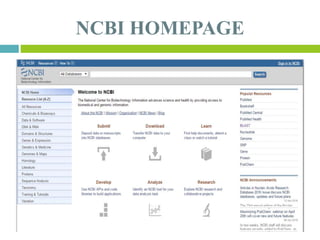 NCBI HOMEPAGE
 