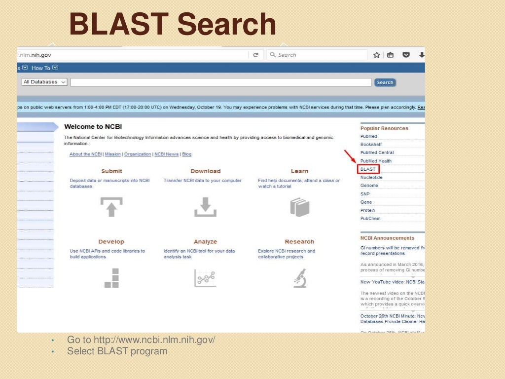 BLAST (Basic local alignment search Tool)
