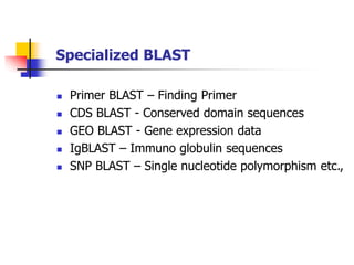 Basic Local Alignment Search Tool - PPTs | PPT