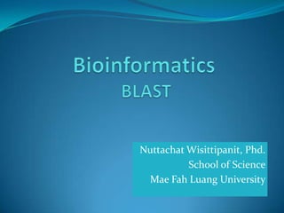 Nuttachat Wisittipanit, Phd.
School of Science
Mae Fah Luang University
 