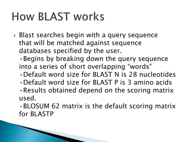 Flowchart Programming Fasta BLAST AND FASTA.pptx | Databases | Computer Software and Applications