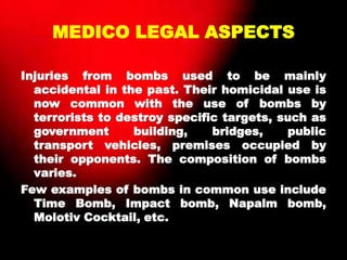 Blast injuries | PPTX
