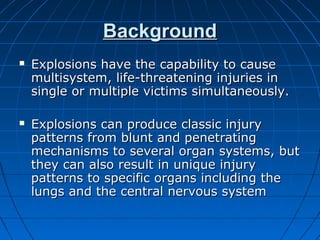 Blast injuries | PPT