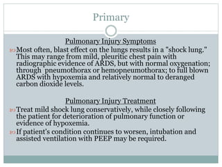 Blast injuries | PPTX
