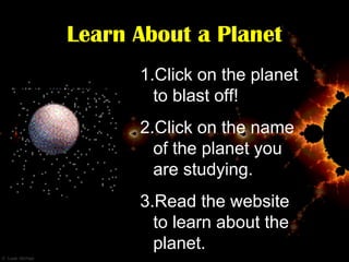Blast off -solar system webquest lesson | PPS