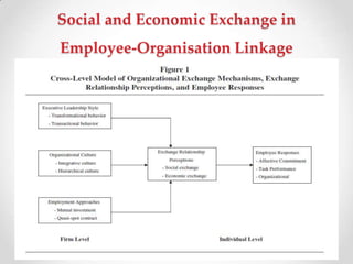 Social and Economic Exchange in
Employee-Organisation Linkage
 