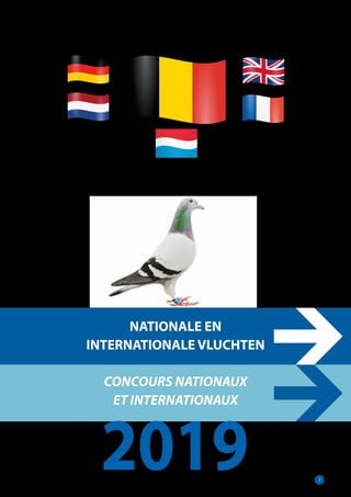 7
2019
NATIONALE EN
INTERNATIONALE VLUCHTEN
CONCOURS NATIONAUX
ET INTERNATIONAUX
 