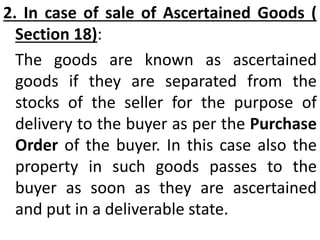Business Law unit- 3 - Sale of Goods Act | PPT