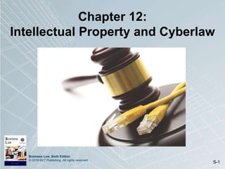 Business Law, Sixth Edition
© 2019 BVT Publishing. All rights reserved.
S-1
Chapter 12:
Intellectual Property and Cyberlaw
 