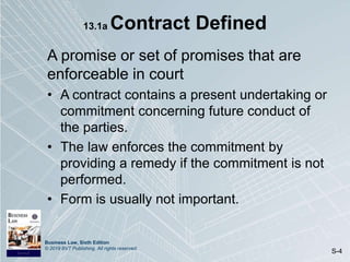Chapter 13: Nature of Contracts and Contract Remedies | PPTX
