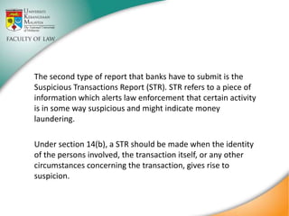 Str Report Full Form Anti-Money Laundering and Counter Financing of Terrorism | PPTX