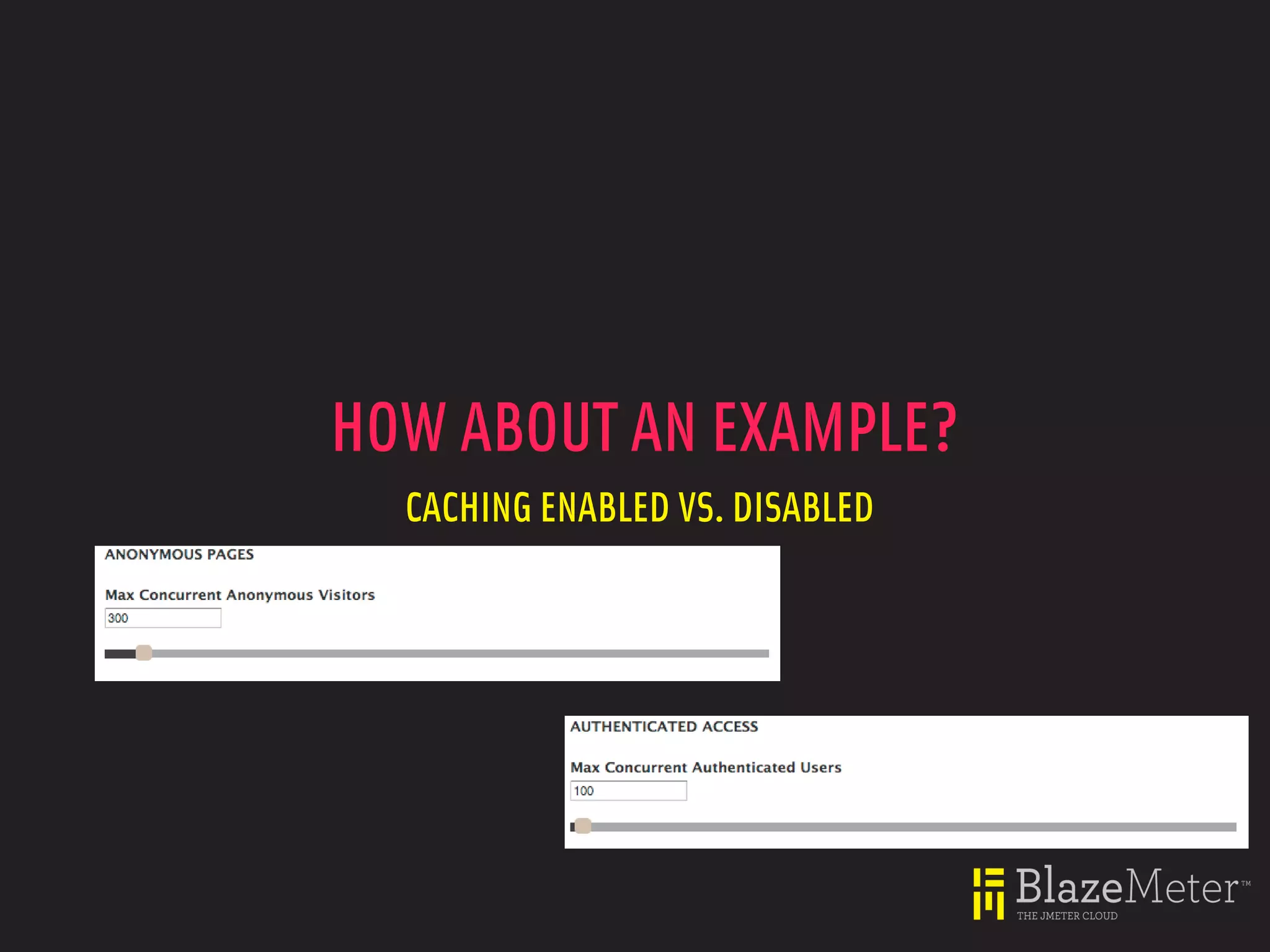 HOW ABOUT AN EXAMPLE?
  CACHING ENABLED VS. DISABLED
 