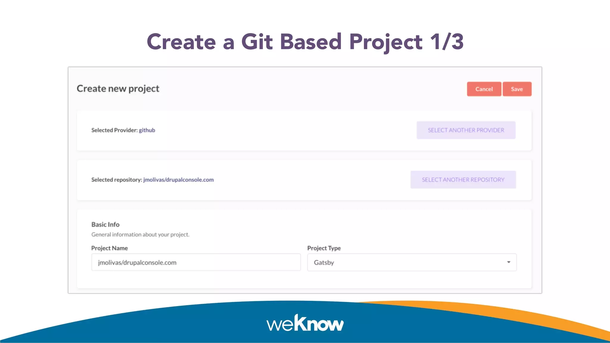 Create a Git Based Project 1/3
 