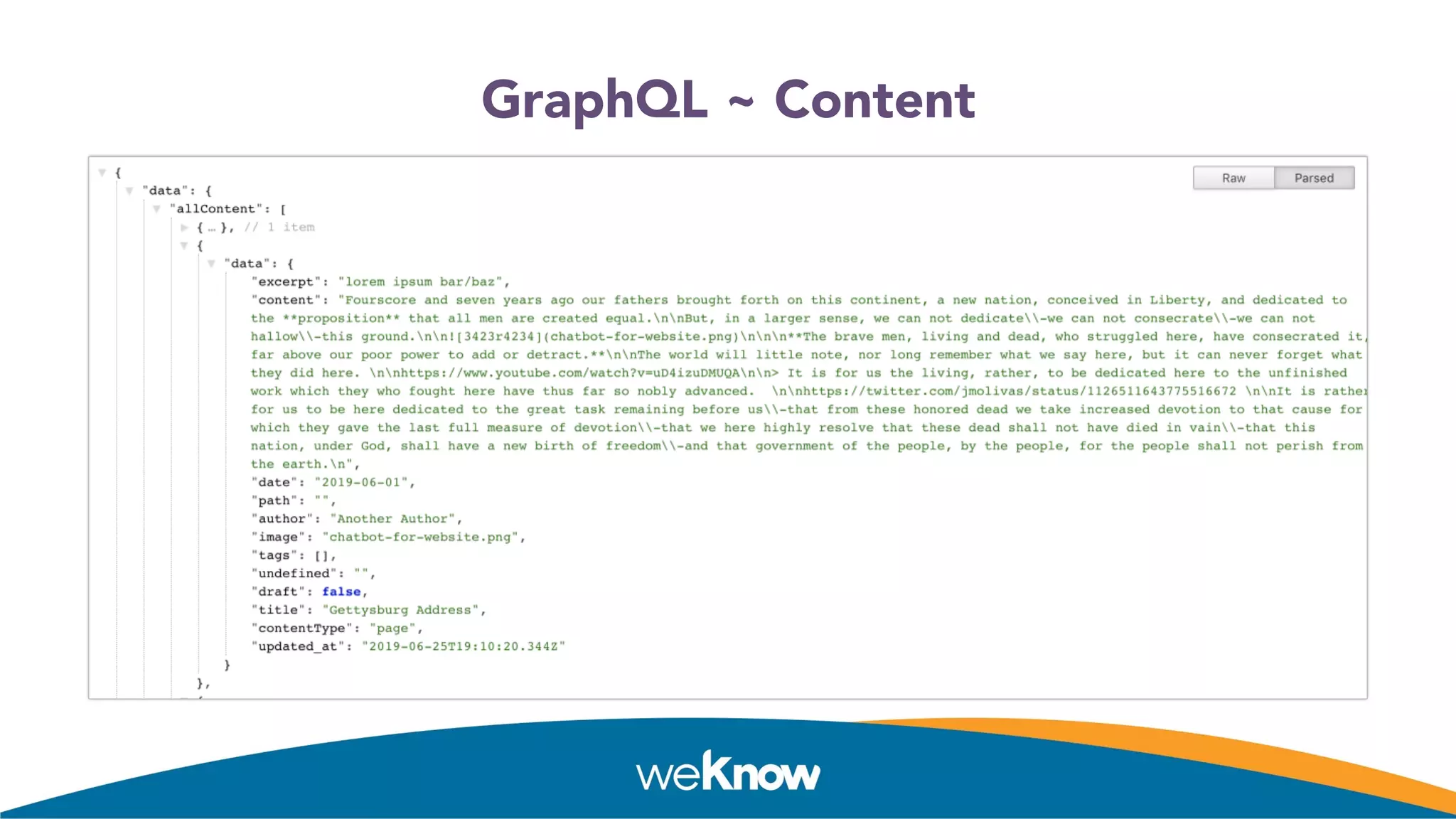 GraphQL ~ Content
 