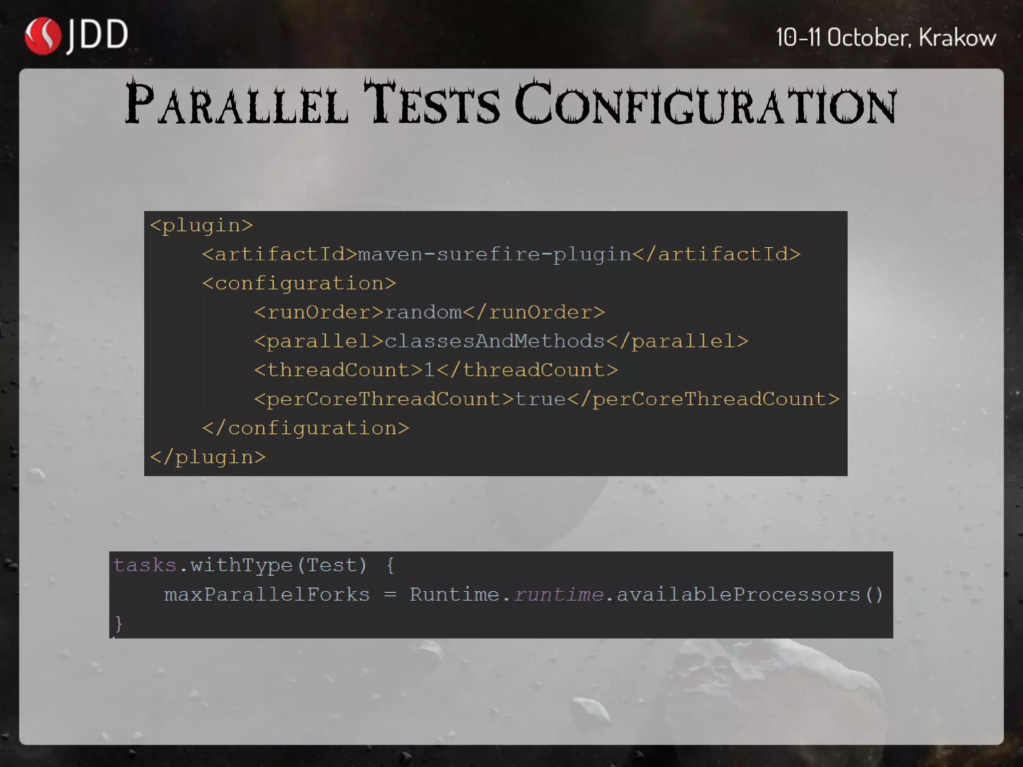 PARALLEL TESTS CONFIGURATION
 