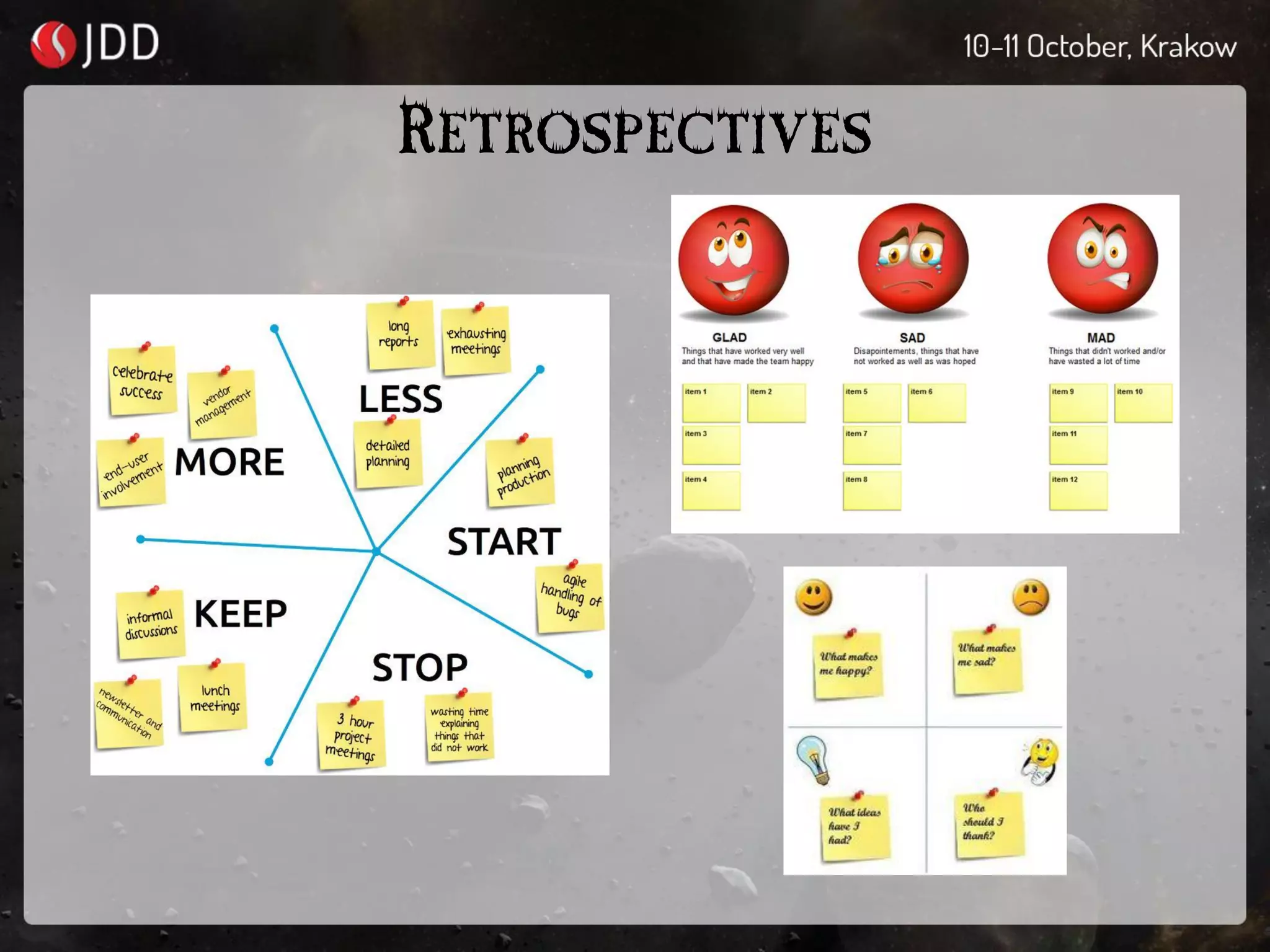 RETROSPECTIVES
 