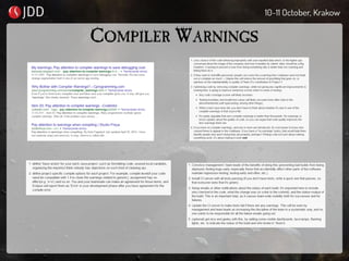 COMPILER WARNINGS
 