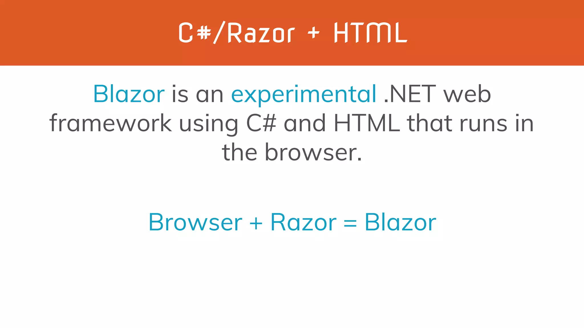 Blazor | PPTX | Web Design and HTML | Internet