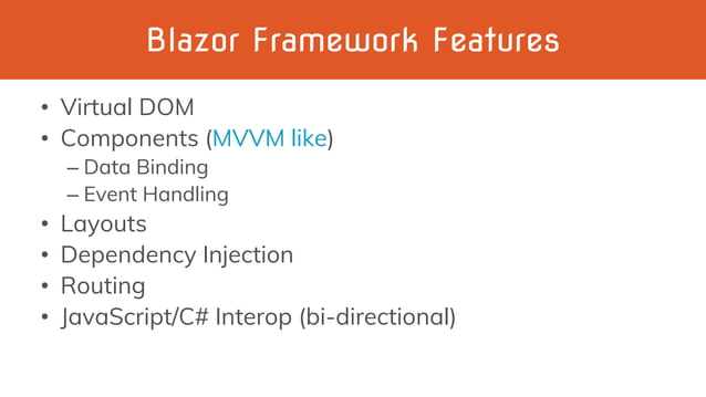Blazor | PPTX | Web Design and HTML | Internet