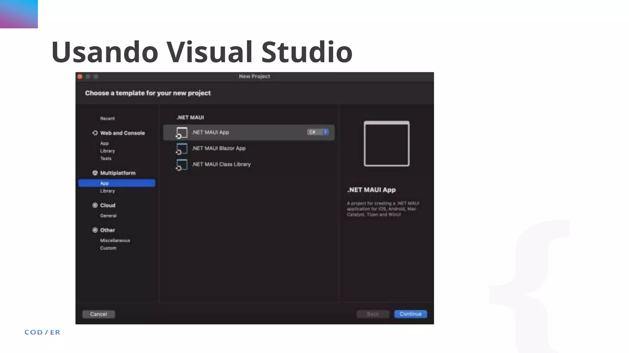 Usando Visual Studio
 