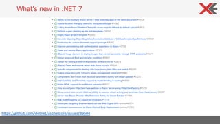 What's new in .NET 7
https://github.com/dotnet/aspnetcore/issues/39504
 