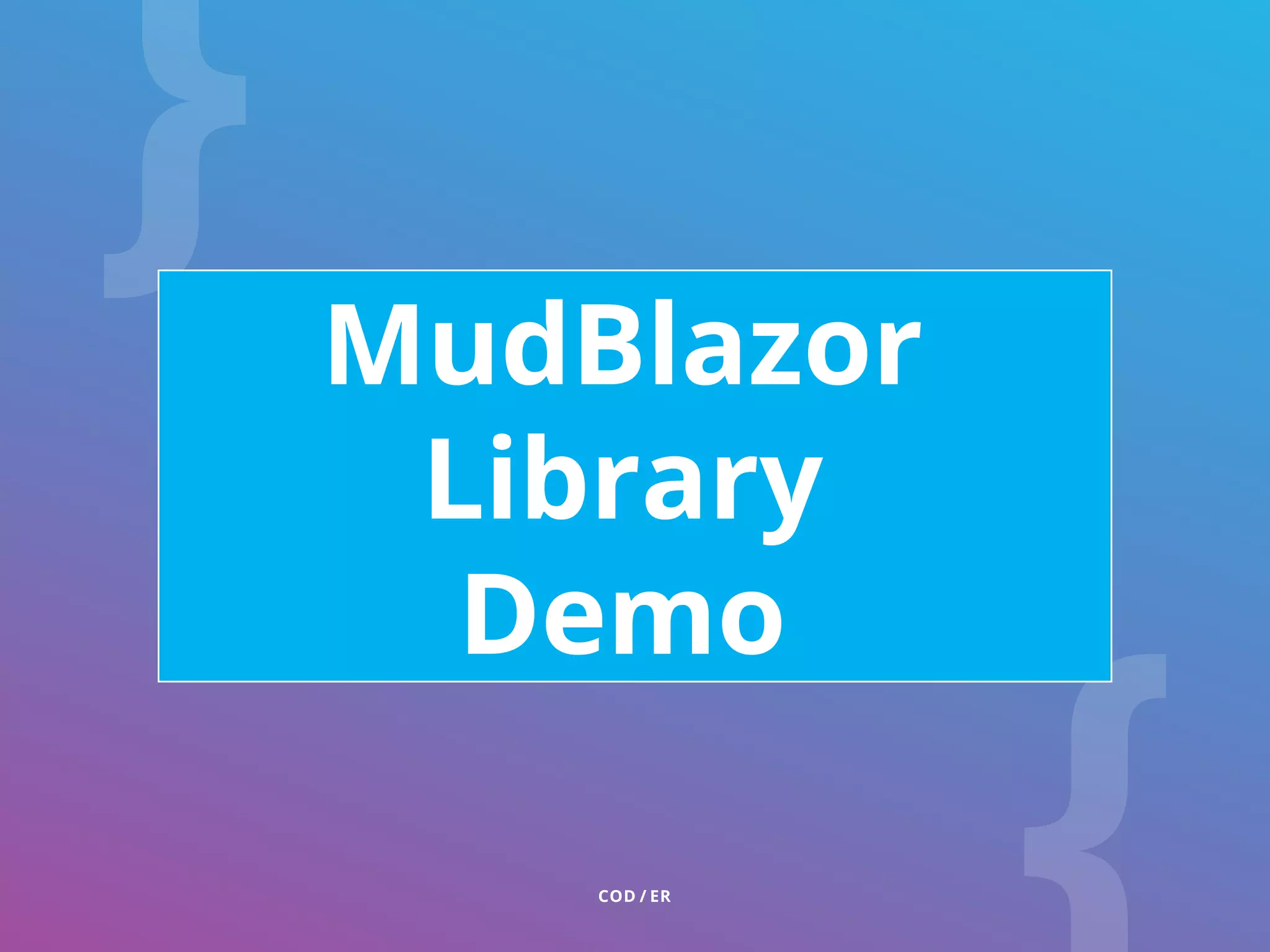 MudBlazor Library Demo 