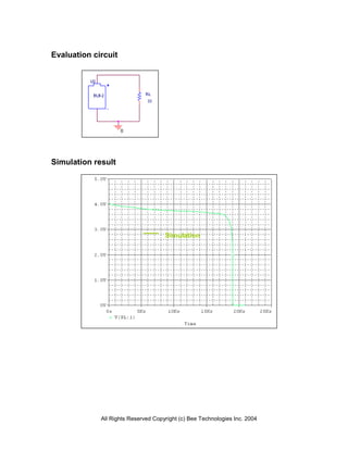 Evaluation circuit




Simulation result




                                     Simulation




             All Rights Reserved Copyright (c) Bee Technologies Inc. 2004
 
