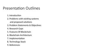 BLC.pptx (Blockchain details in this ppt to understand) | PPTX