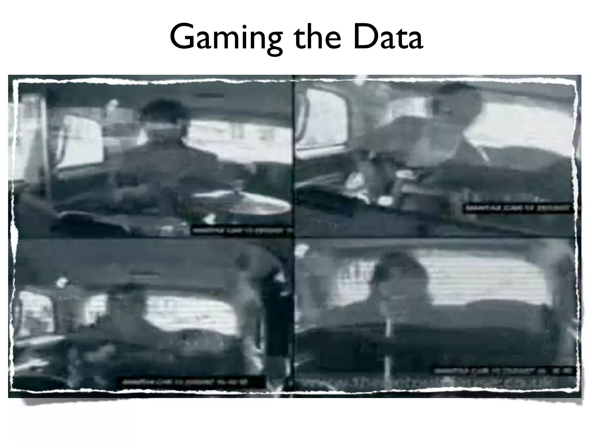 Gaming the Data
 