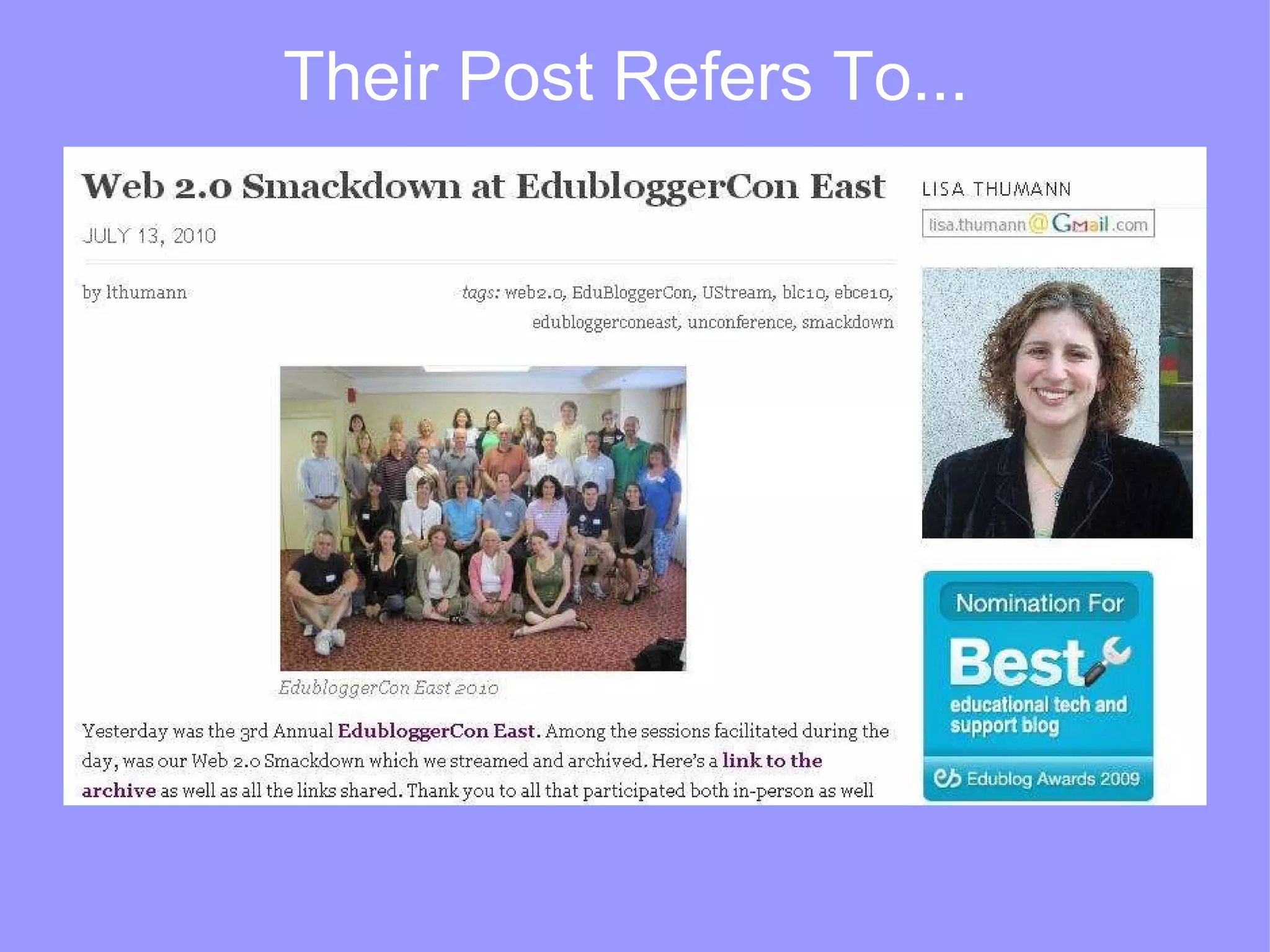 Their Post Refers To...  