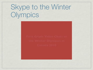 Skype to the Winter
Olympics
 