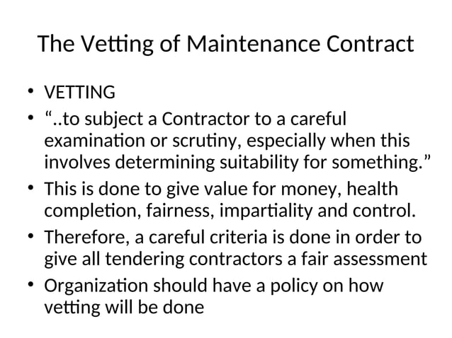 BLdg mtc 7c -Execution of maintenance work load - 25.ppt