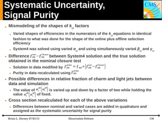 Systematic Uncertainty,
Signal Purity


Mismodeling of the shapes of kIJ factors






System4 was solved using varied...