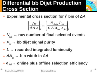 Differential bb Dijet Production
Cross Section


Experimental cross section for ith bin of ΔA



 

N Data P bb
d
=
d...