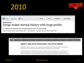 2212-May-2011#openapprevolutionStuff in the oven…(2.0 Incubating APIs)