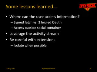 Show the Demo3212-May-2011#openapprevolution