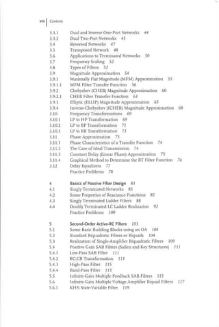 Modern Analog Filter Analysis and Design | PDF