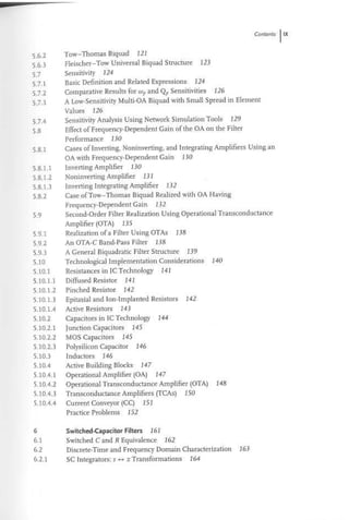 Modern Analog Filter Analysis and Design | PDF