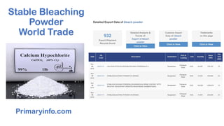 Stable Bleaching
Powder
World Trade
Primaryinfo.com
 